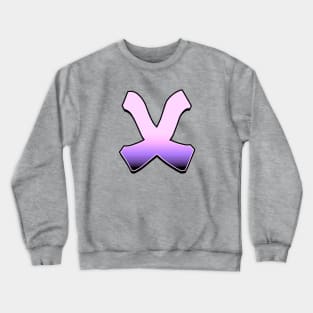 Letter X - Pink fade Crewneck Sweatshirt